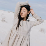 Midi EMILIE loose linen dress - notperfectlinen