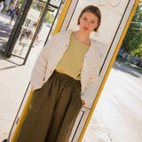 OIA gathered linen skirt