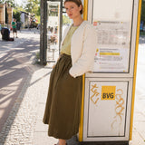 OIA gathered linen skirt