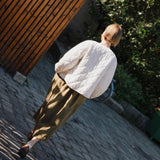 OIA gathered linen skirt