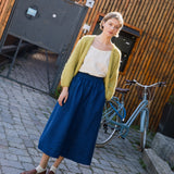 SION gathered linen skirt