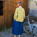 SION gathered linen skirt