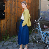 SION gathered linen skirt