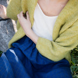 SION gathered linen skirt