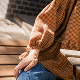 OCHRE-2 oversized linen top