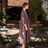 LOUMARIN puff sleeve linen dress