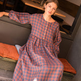 LOUMARIN puff sleeve linen dress