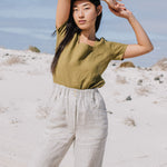 DOOLIN high-waisted linen pants - notperfectlinen