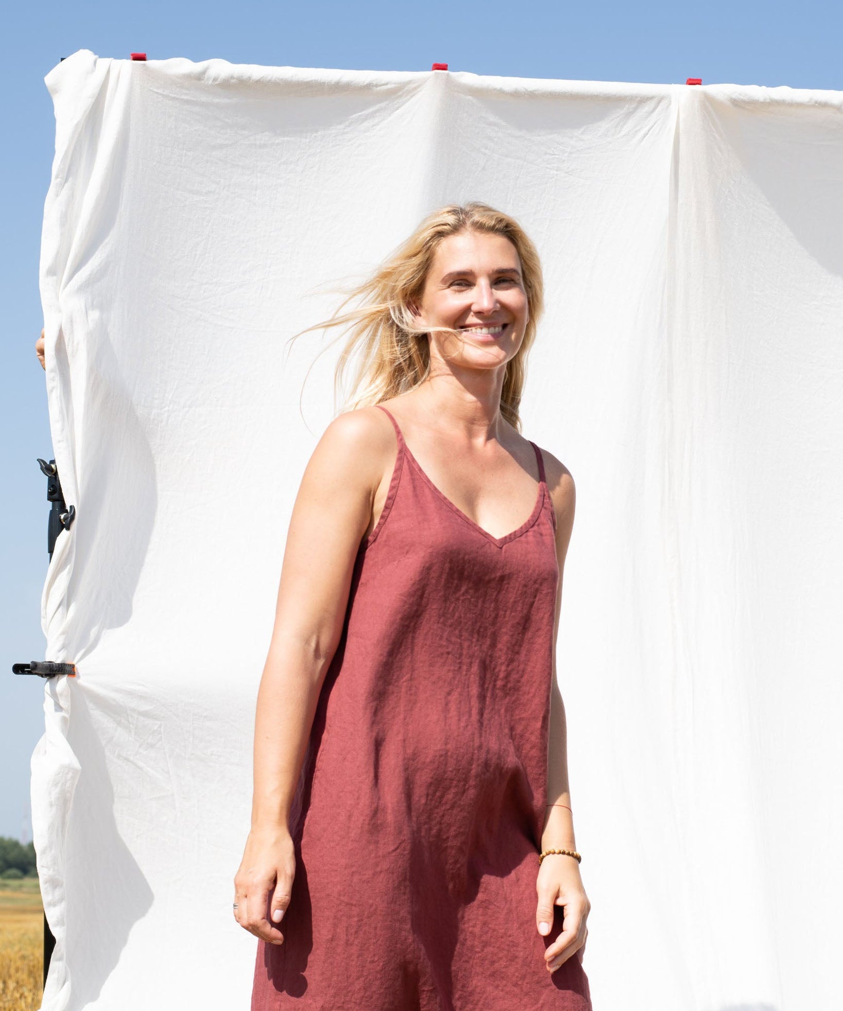 LANGLEY-2 maxi slip linen dress - notperfectlinen