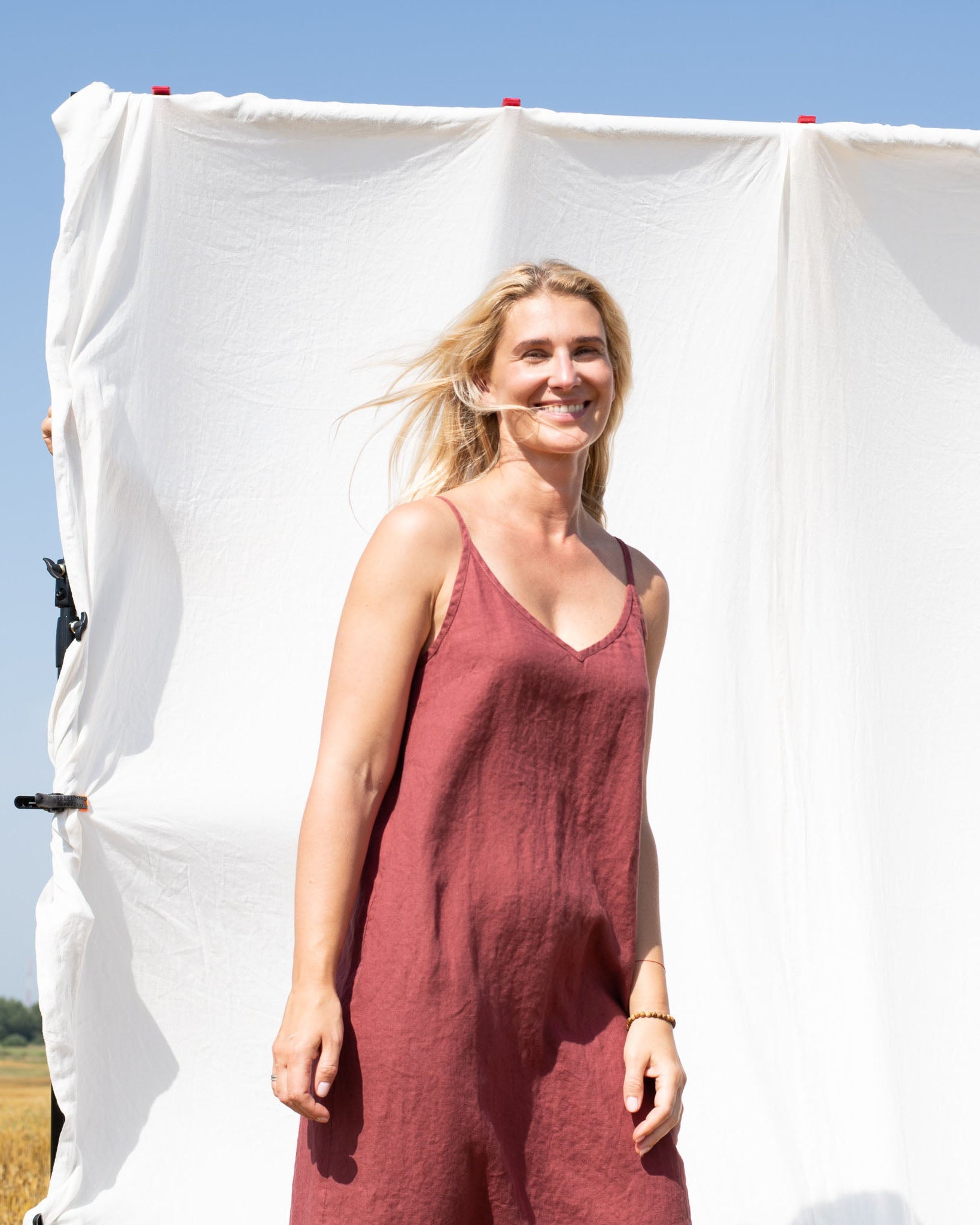 LANGLEY-2 maxi slip linen dress - notperfectlinen