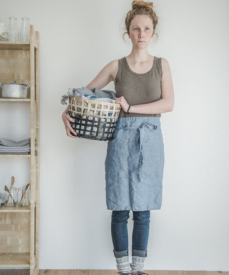 notPERFECTLINEN-Linen-Half-Apron