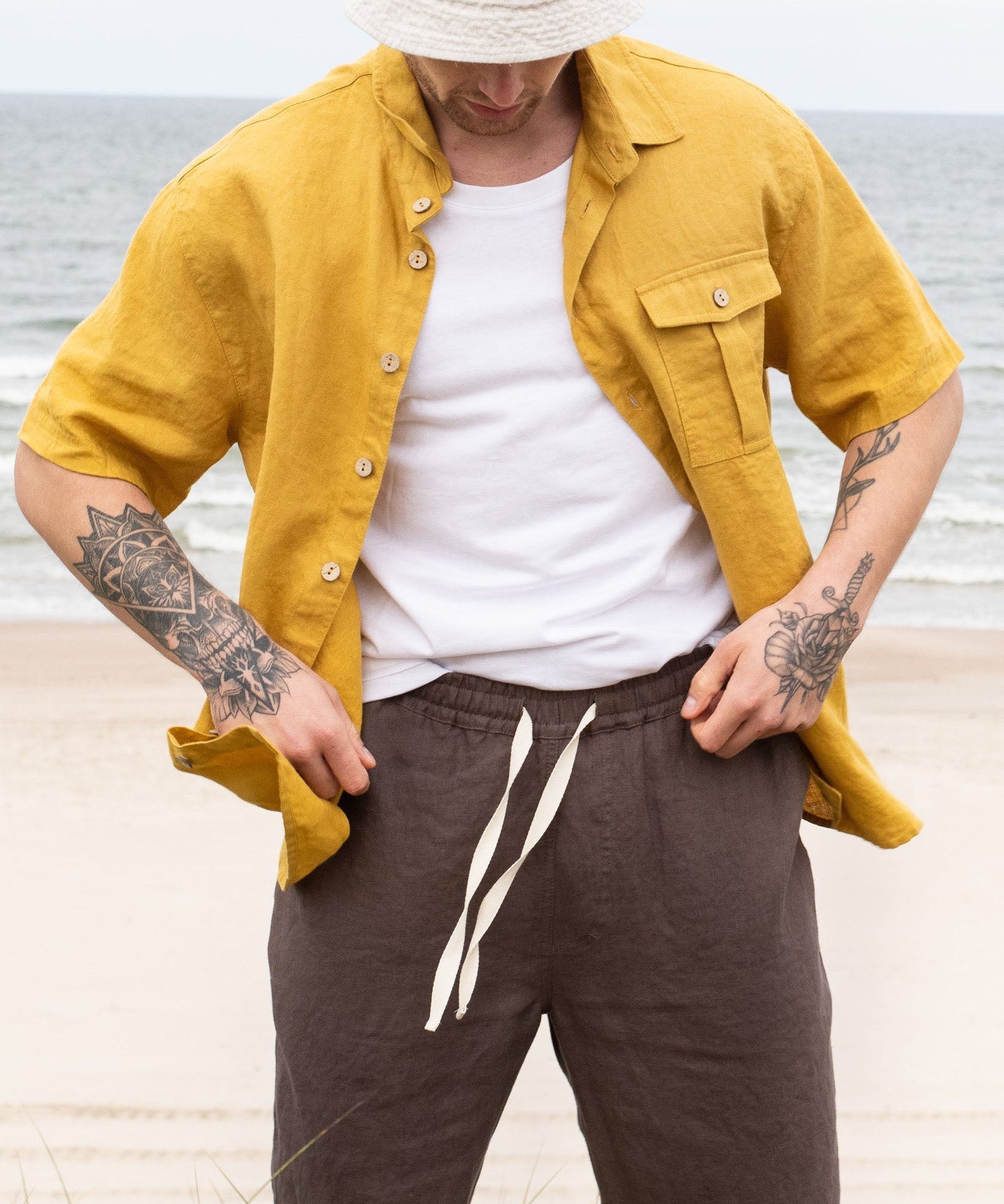 Men’s casual linen pants ONTARIO - notperfectlinen