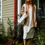 VICTORIA-2 oversized linen jacket