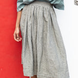 1950s CITY flat front linen skirt - notperfectlinen