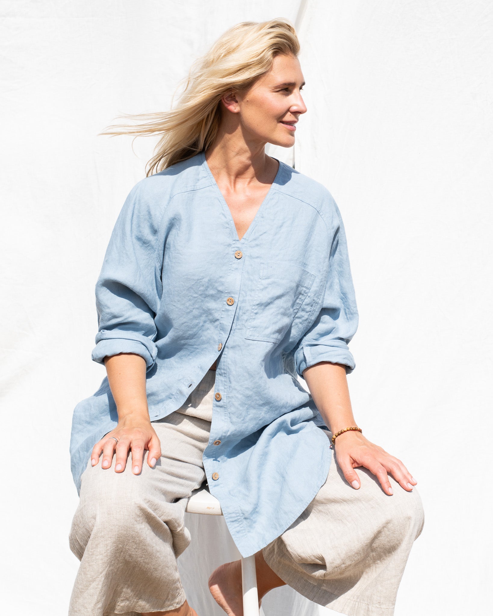 LIVORNO oversized linen shirt - notperfectlinen