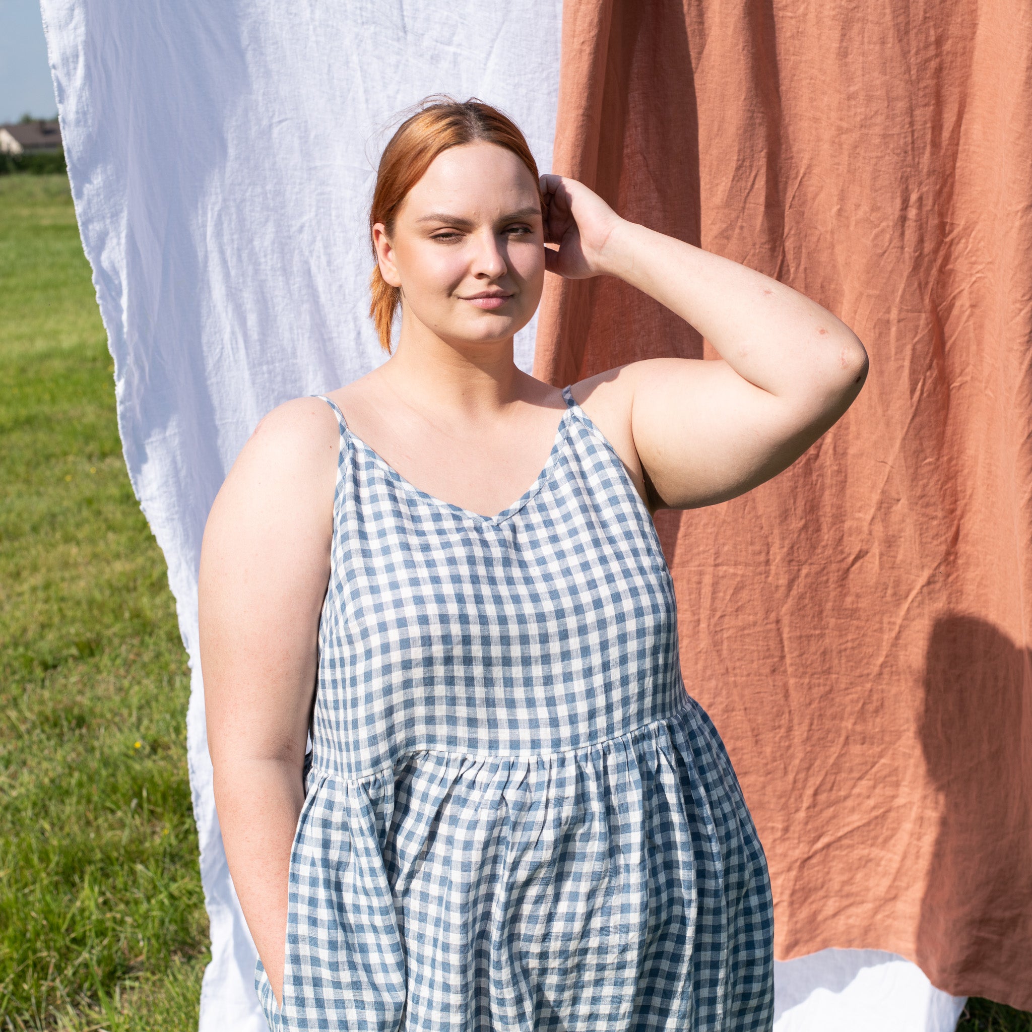 SARAH-2 light weight slip linen dress - notPERFECTLINEN