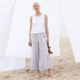 Maxi WELS wide leg linen pants (Gingham Collection) - notPERFECTLINEN
