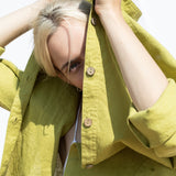 LIVORNO-2 oversized linen collar shirt - notperfectlinen