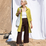 PUGLIA straight cut cropped linen pants - notperfectlinen