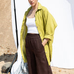 LIVORNO-2 oversized linen collar shirt - notperfectlinen