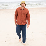 Men’s long sleeve linen shirt MONTREAL in HEAVY linen