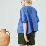 AURORA oversized linen top