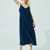 LANGLEY-2 maxi slip linen dress (SS24)