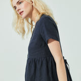 SYMI V-neck linen dress