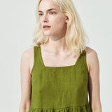 PARK trapeze neckline linen dress (SS24)