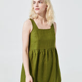 PARK trapeze neckline linen dress (SS24)