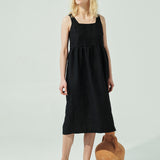 PARK trapeze neckline linen dress (SS24)