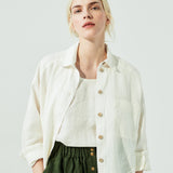 MARSEILLE linen front snap skirt (SS24)