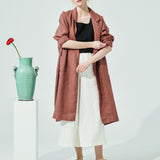 VICTORIA oversized linen coat (SS24)