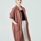 VICTORIA oversized linen coat (SS24)