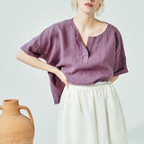 AURORA oversized linen top (SS24)