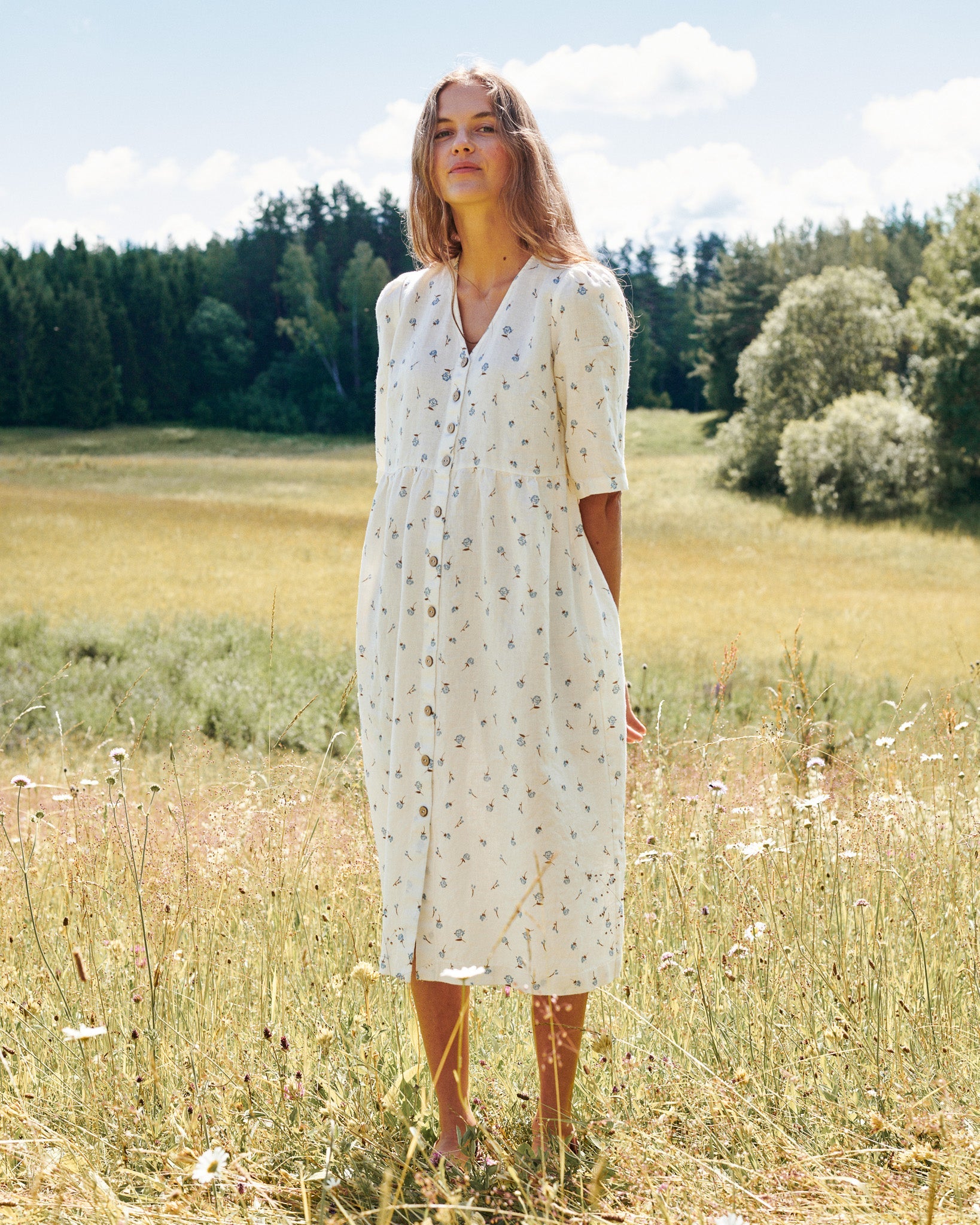RONDA button down linen dress - notPERFECTLINEN