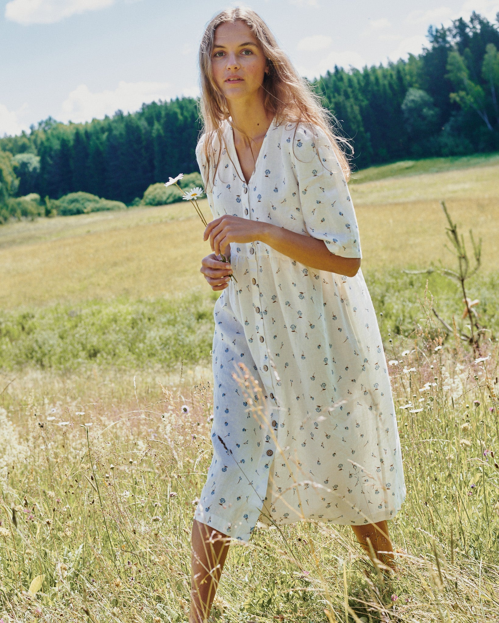 RONDA button down linen dress - notPERFECTLINEN