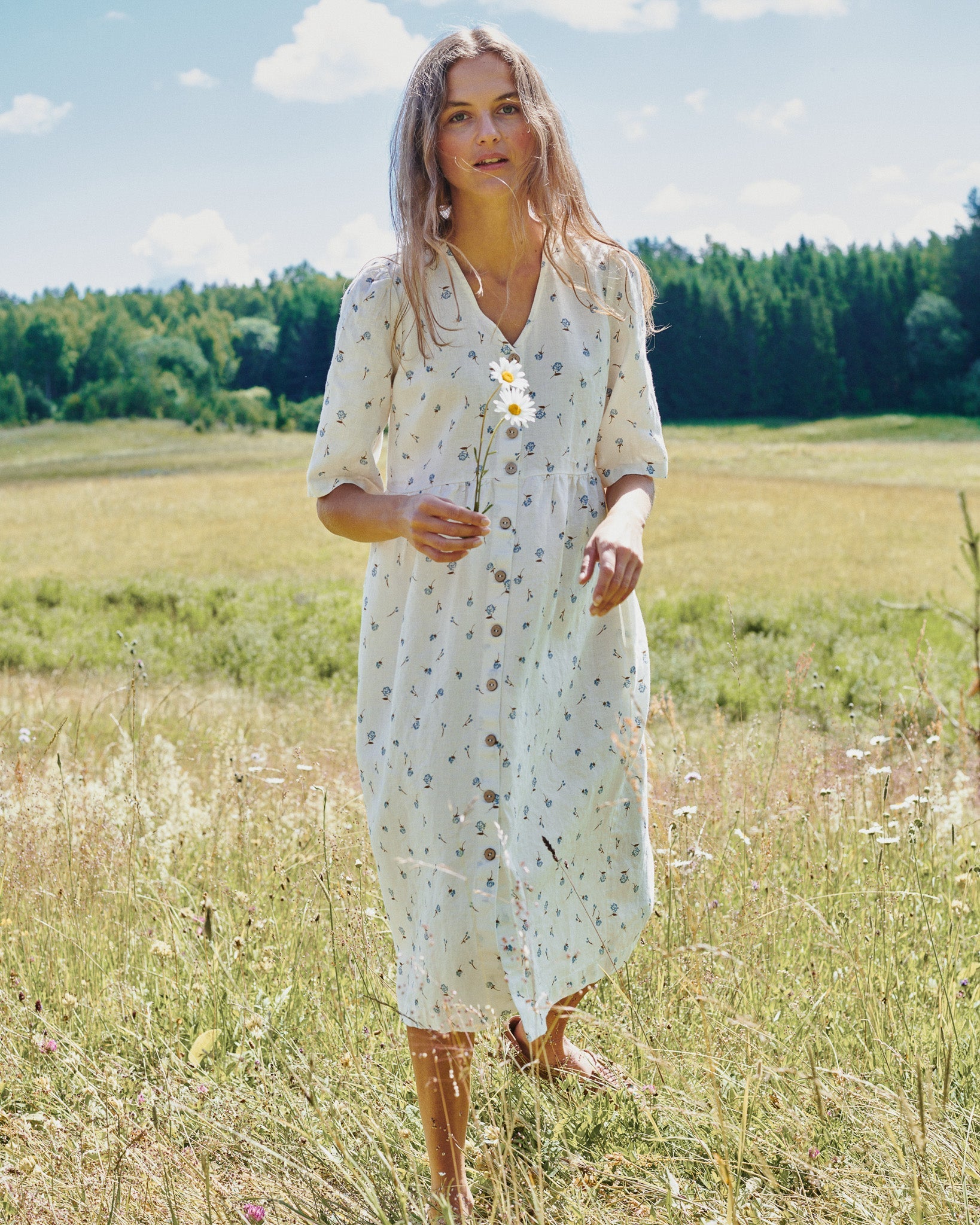 RONDA button down linen dress - notPERFECTLINEN