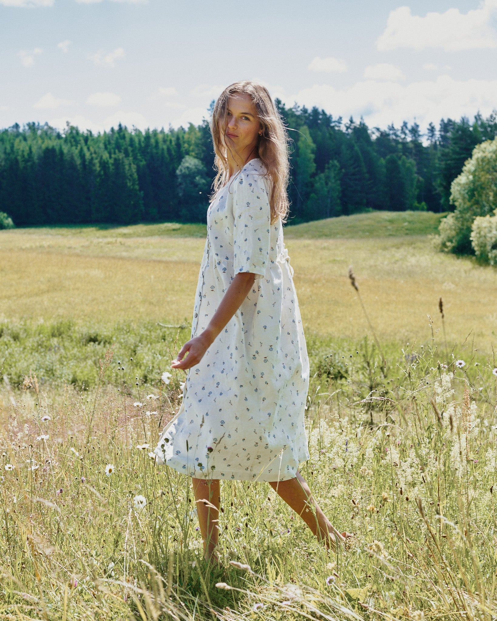 RONDA button down linen dress - notPERFECTLINEN