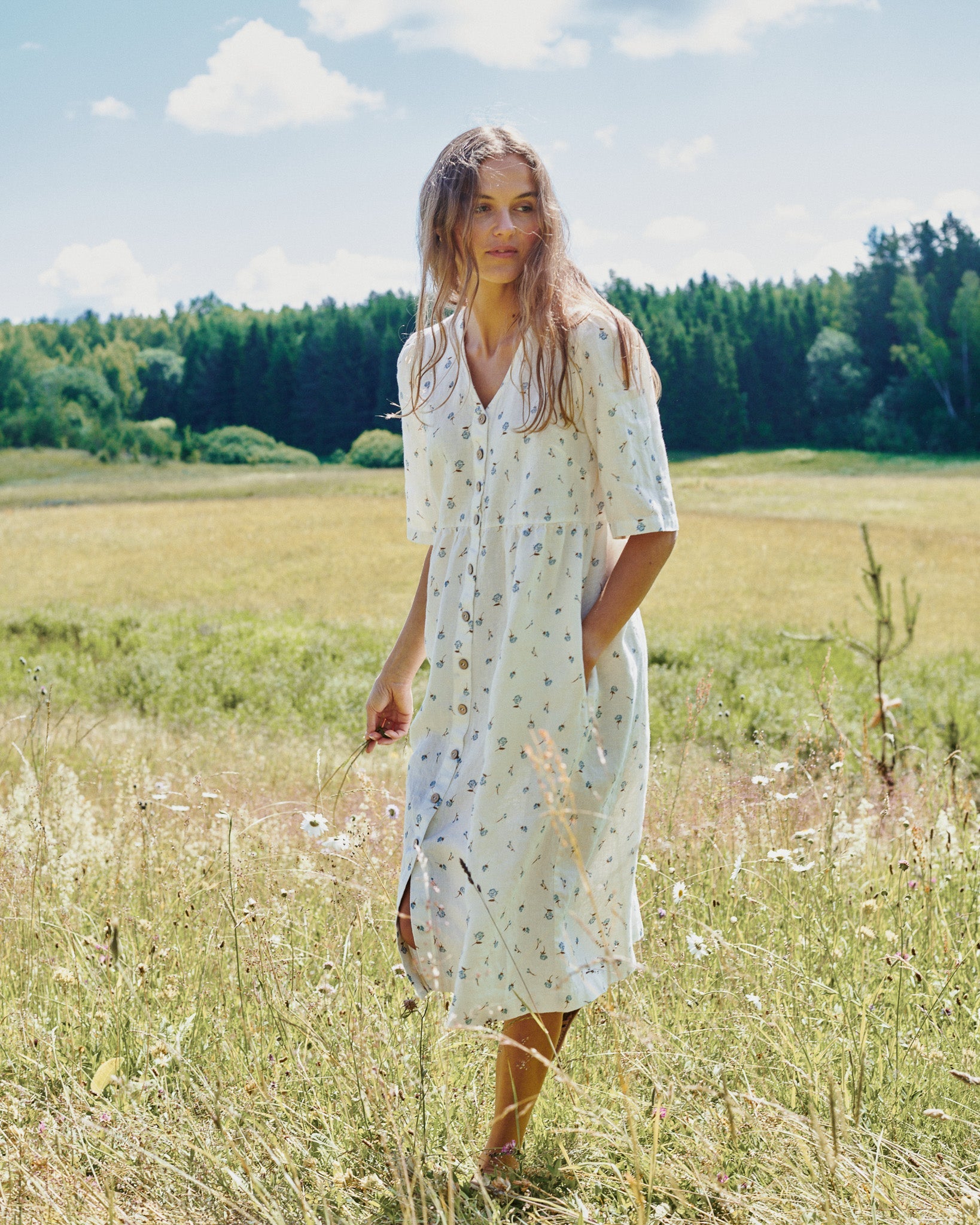 RONDA button down linen dress - notPERFECTLINEN