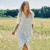 RONDA button down linen dress