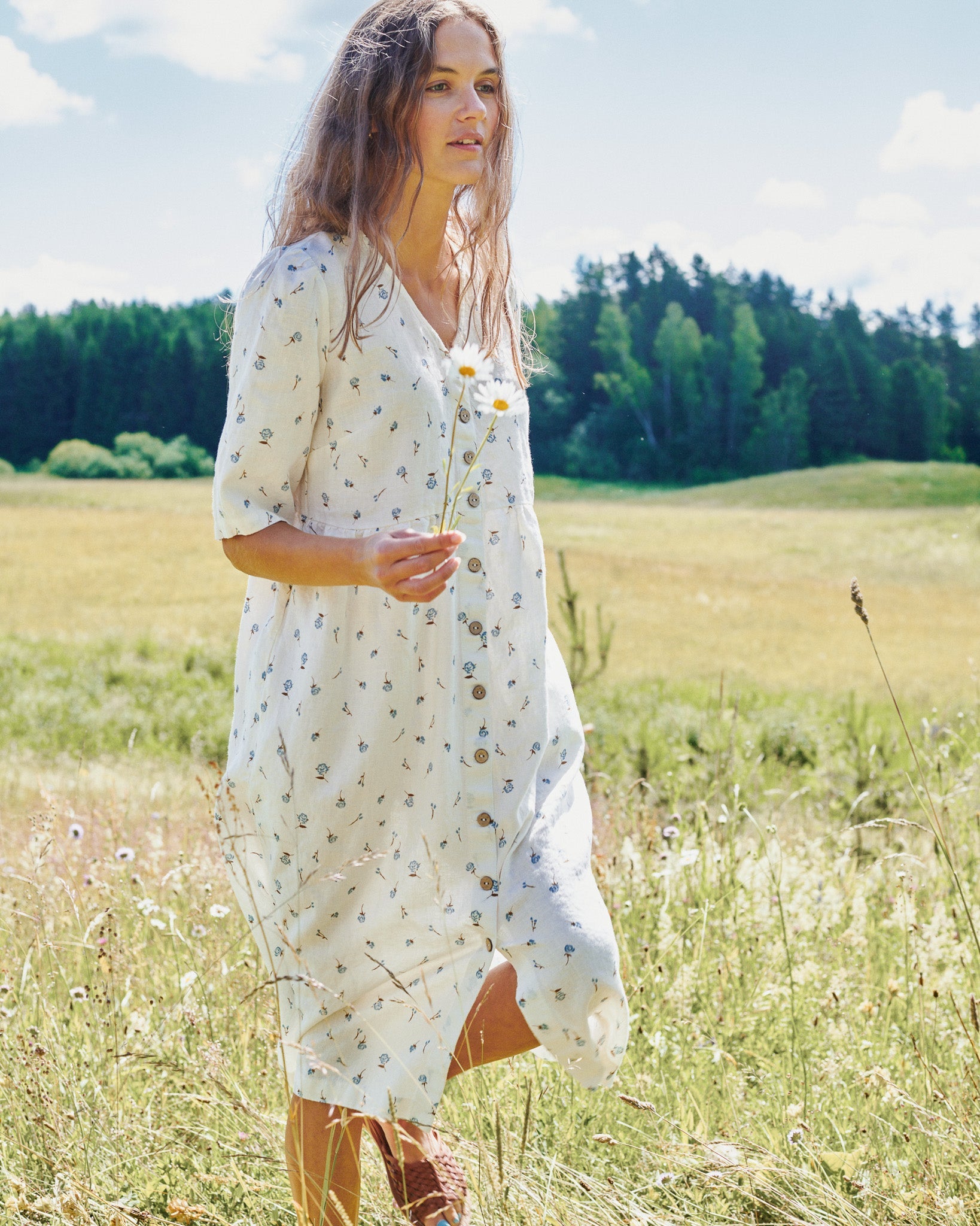 RONDA button down linen dress - notPERFECTLINEN