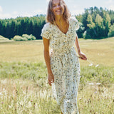 REINE waisted linen dress