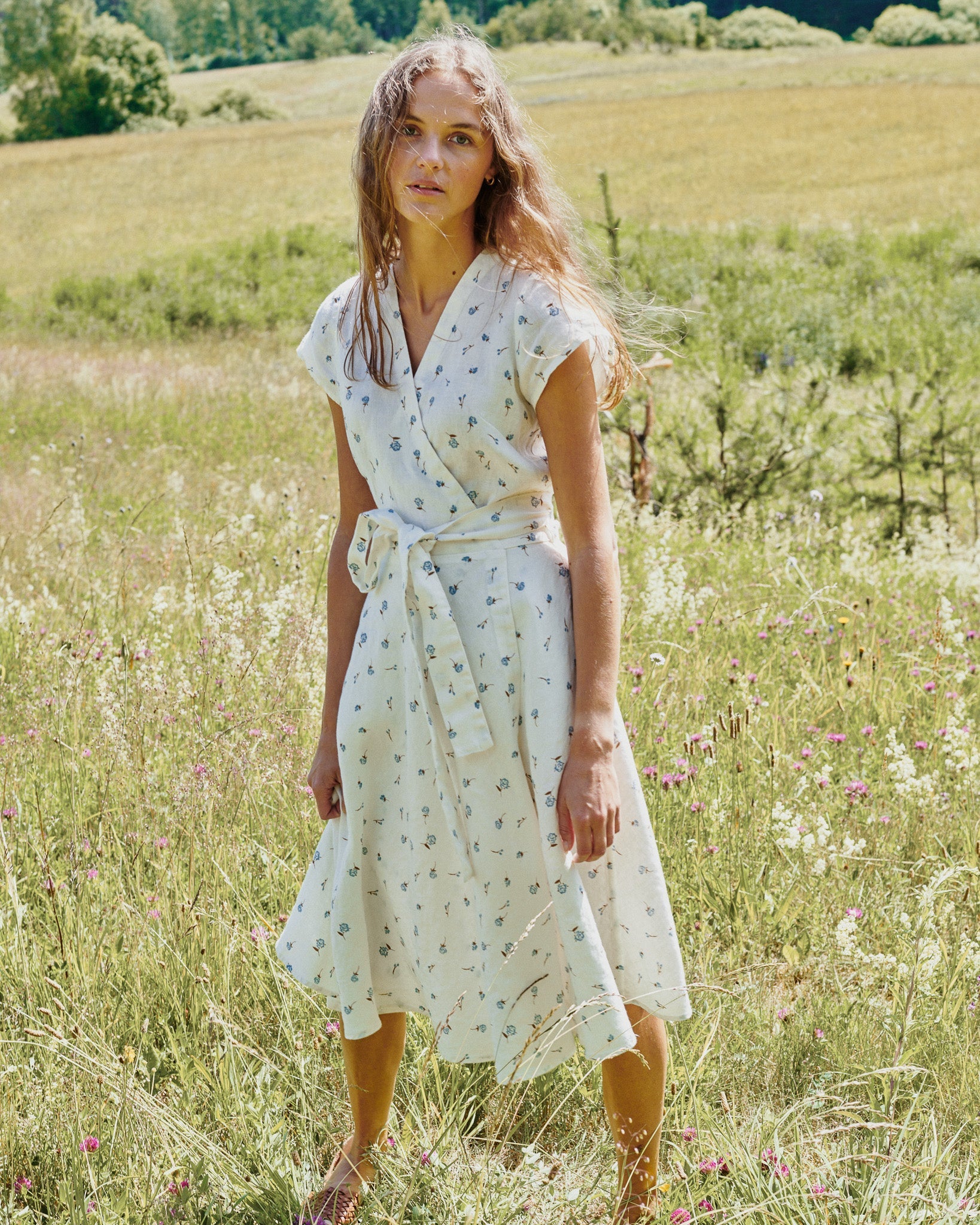 CANNES-2 wrap linen dress - notperfectlinen