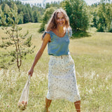 MATERA linen skirt