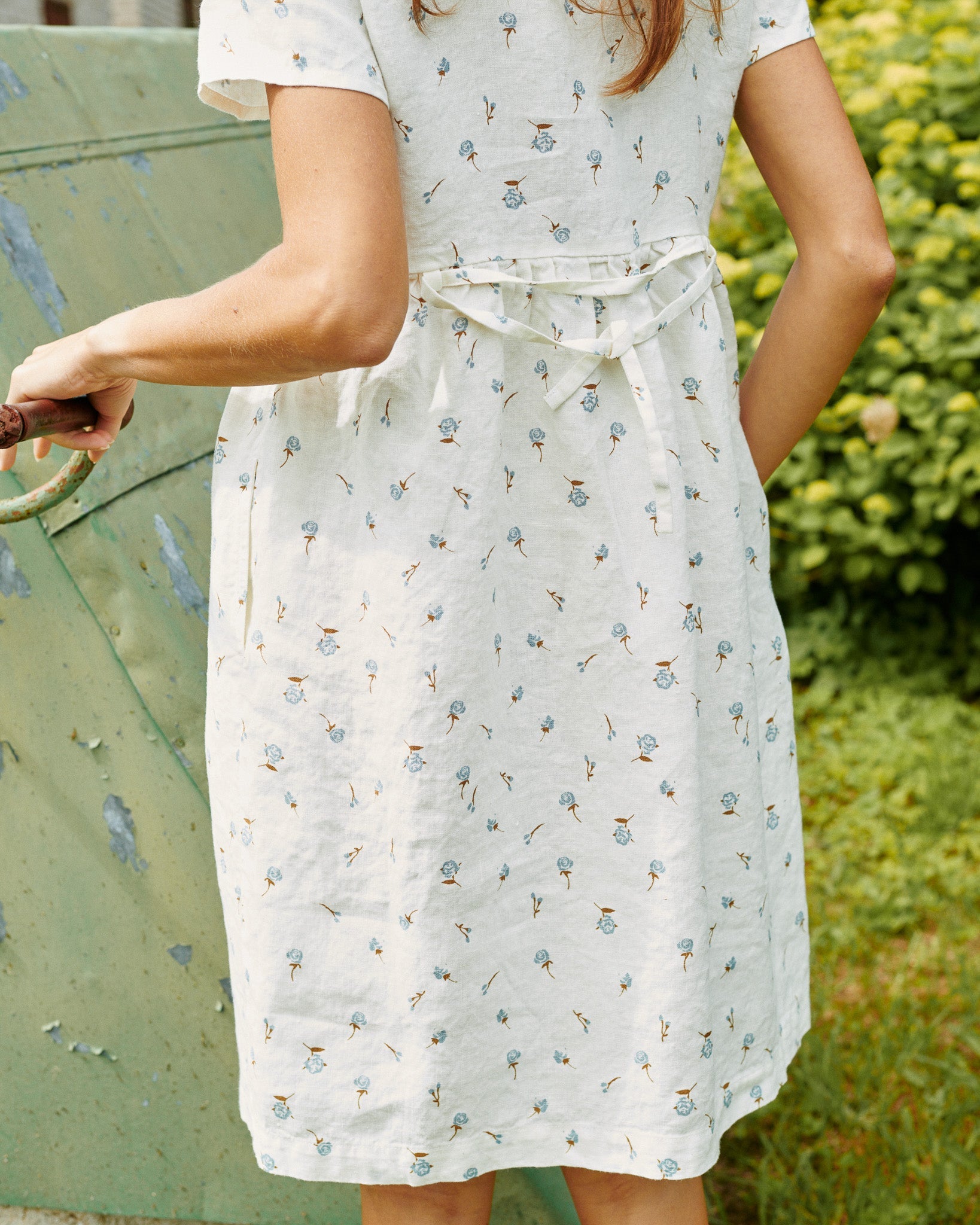 SYMI V-neck linen dress - notPERFECTLINEN