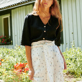 ISLA elbow sleeve top linen - notperfectlinen