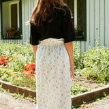 MARFA faux-wrap linen skirt