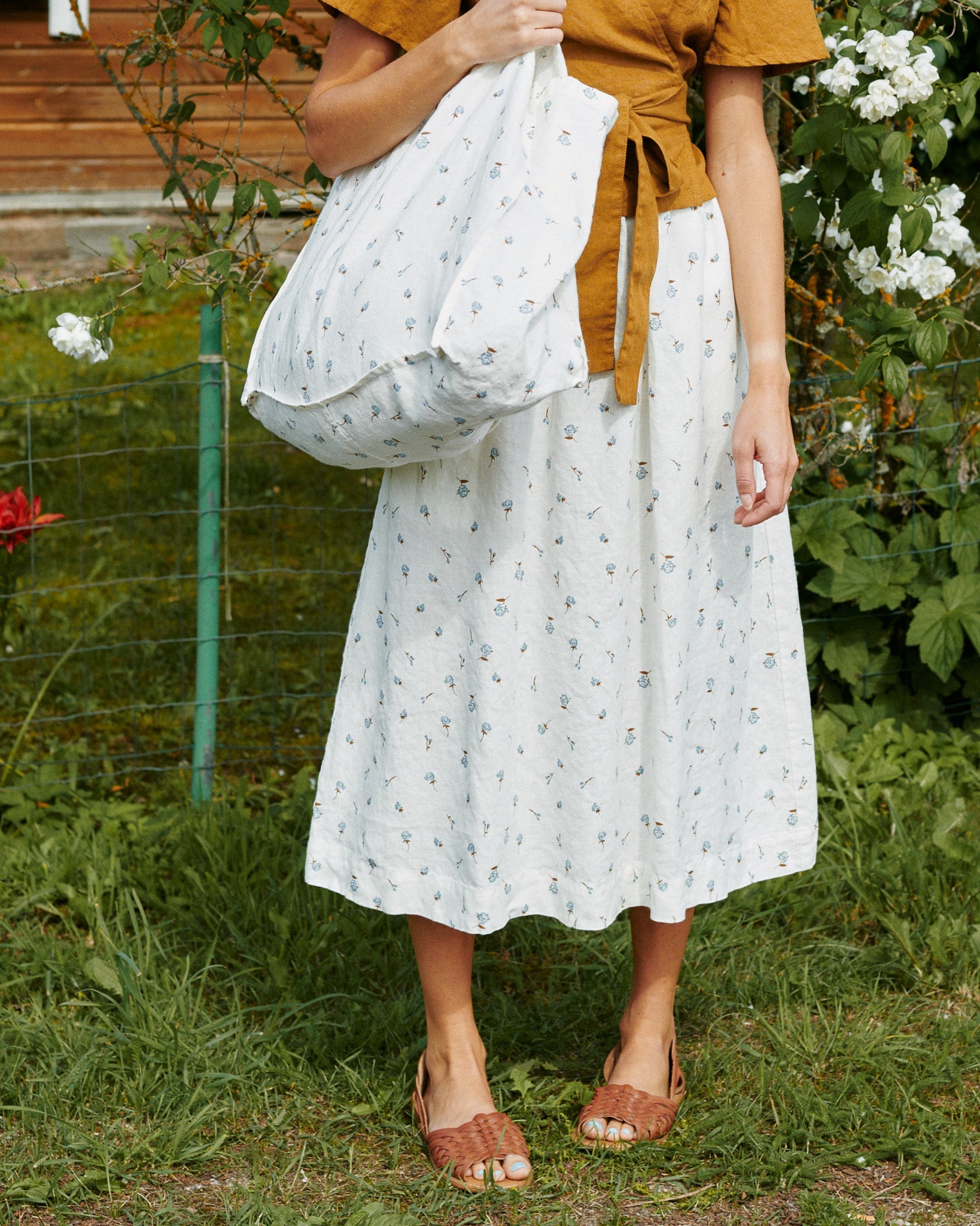 SION gathered linen skirt - notPERFECTLINEN