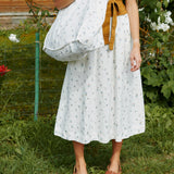 R: SION gathered linen skirt (Size: S; Color: Dark-Gery Blue)